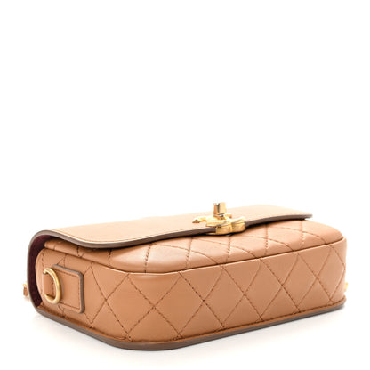 Chanel Calfskin Quilted Multi Pouching Flap And Coin Purse Beige 5 of 12