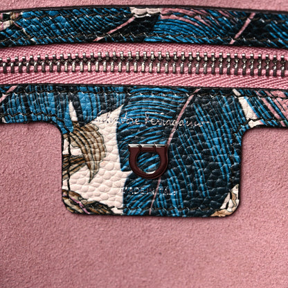Salvatore Ferragamo Calfskin Tropical Print Studio Color Tote Multicolor 7 of 13