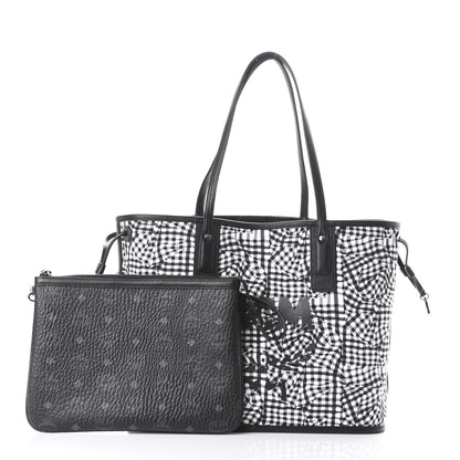 MCM Visetos Medium Liz Reversible Shopper Tote Black 3 of 15