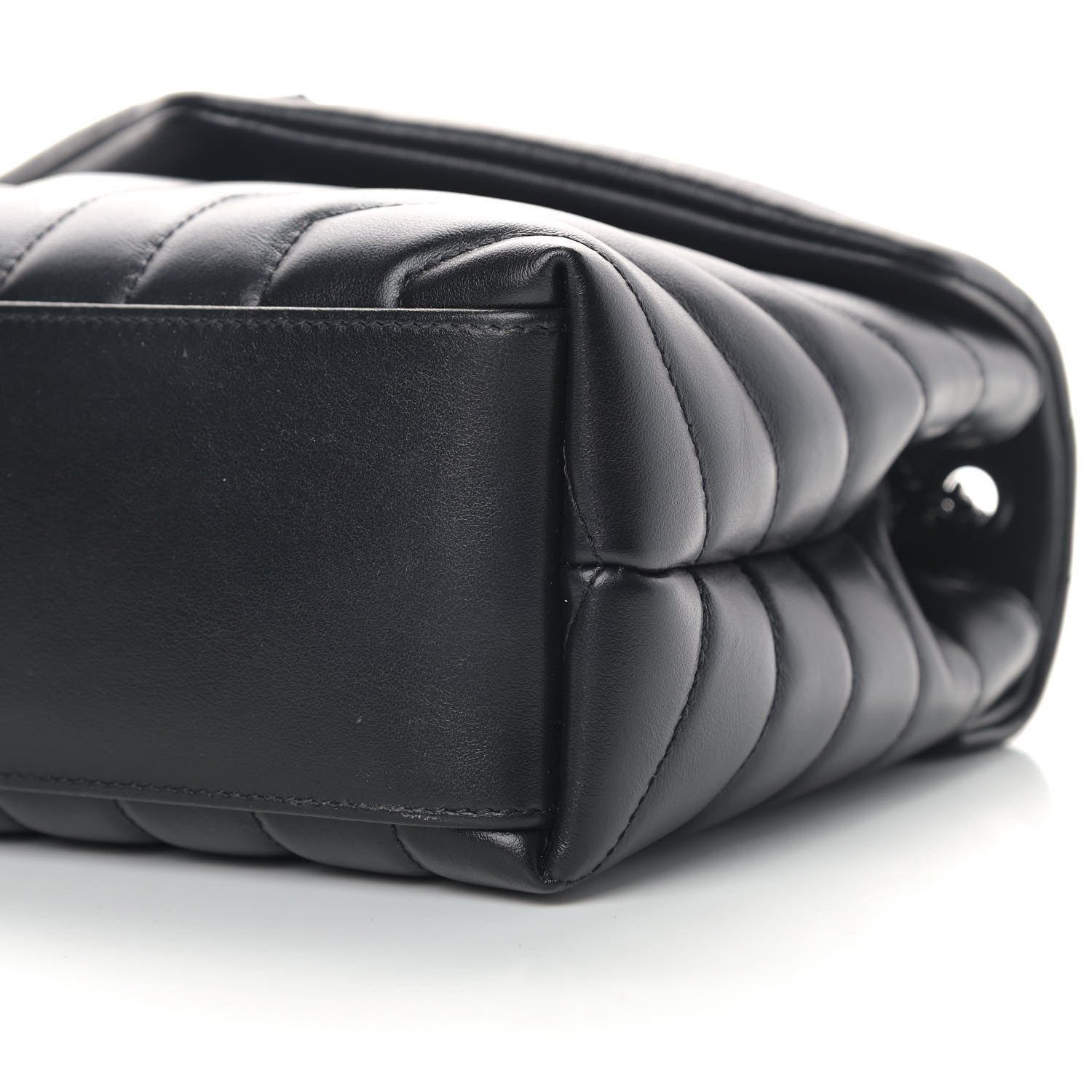 Saint Laurent Calfskin Y Quilted Monogram Small Loulou Chain Satchel Black 6 of 10