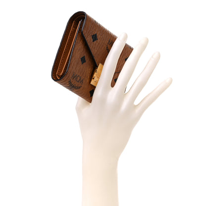 MCM Visetos Compact Wallet Cognac 2 of 8