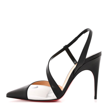 Christian Louboutin Nappa Platina 100 Pumps 38.5 Black Silver 1 of 11