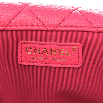 Chanel Calfskin Quilted XXL Travel Flap Bag Dark Pink 5 of 11