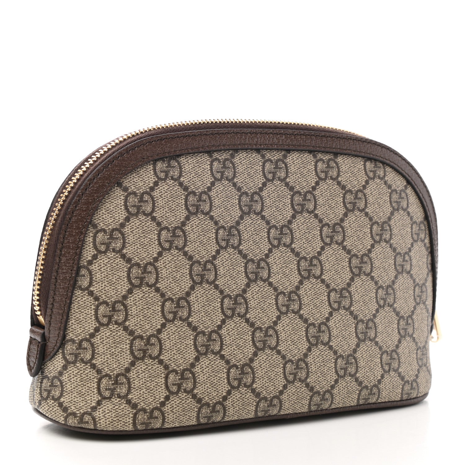 Gucci GG Supreme Monogram Textured Calfskin Web Large Ophidia Cosmetic Case Beige Ebony New Acero 3 of 7