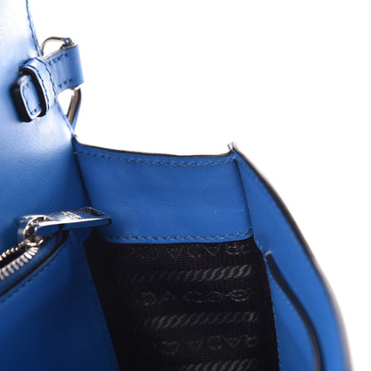 Prada Saffiano City Calfskin Studded Large Elektra Shoulder Bag Blue 7 of 9