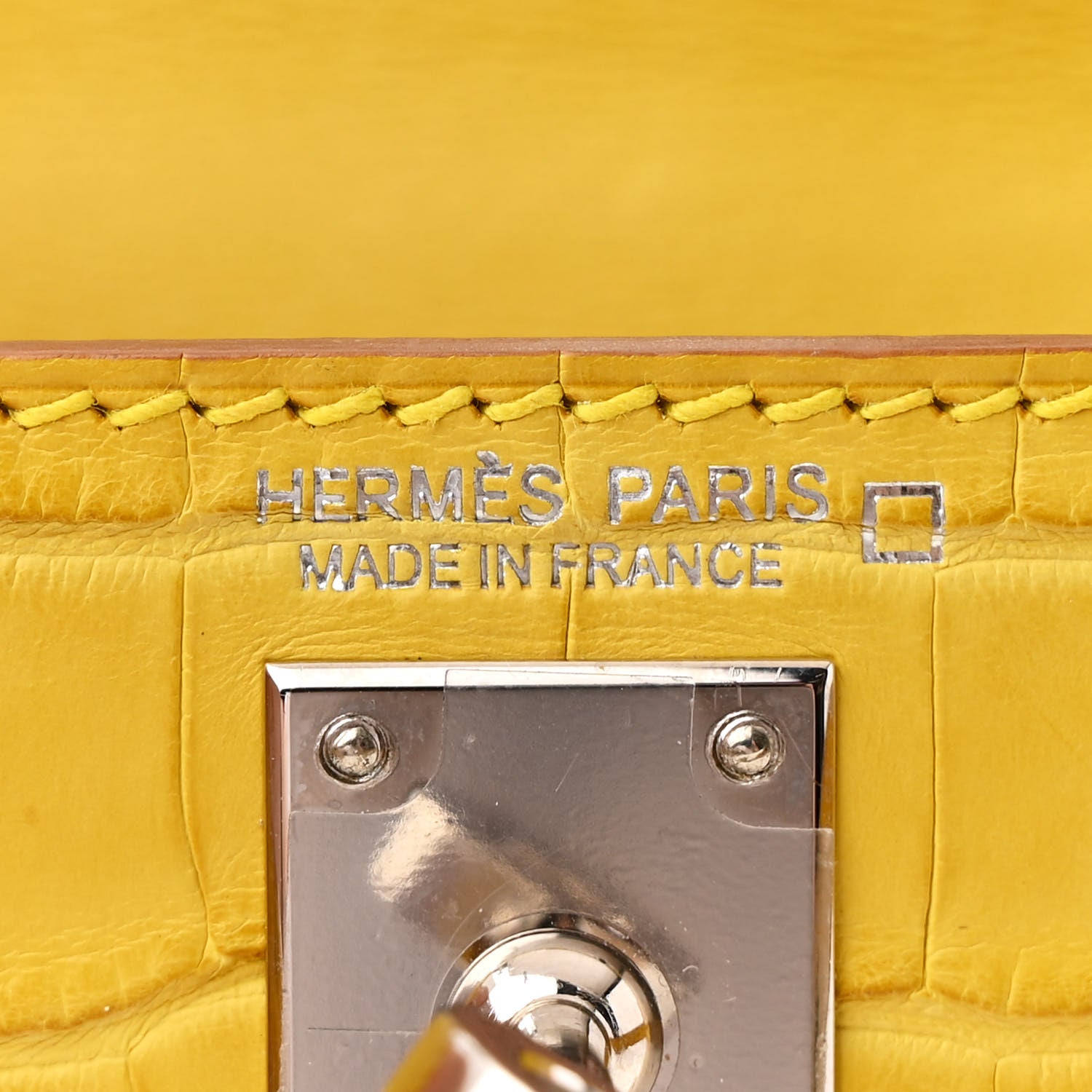 Hermes Matte Alligator Mini Kelly Sellier 20 Mimosa 6 of 16