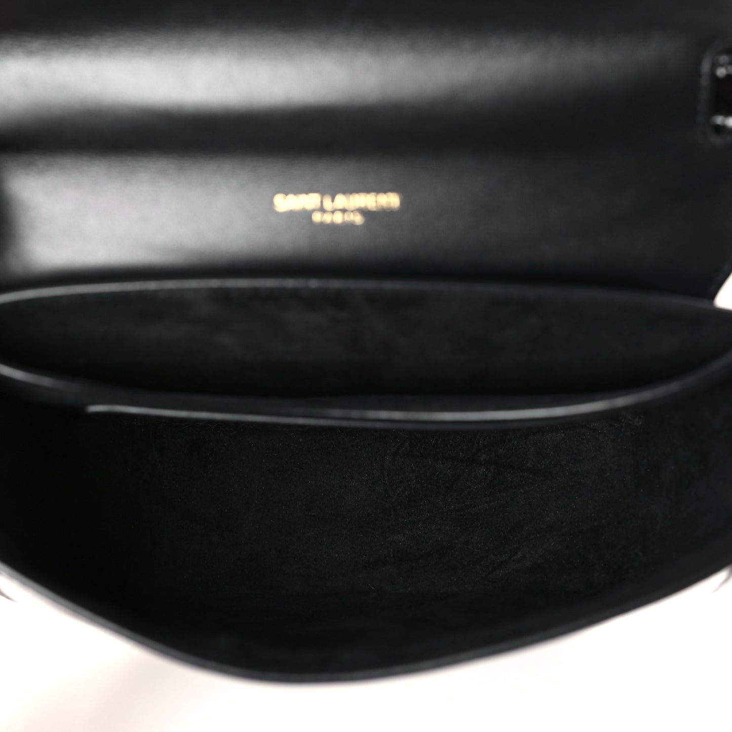 Patent Calfskin Classic Monogram Small Kaia Satchel Black