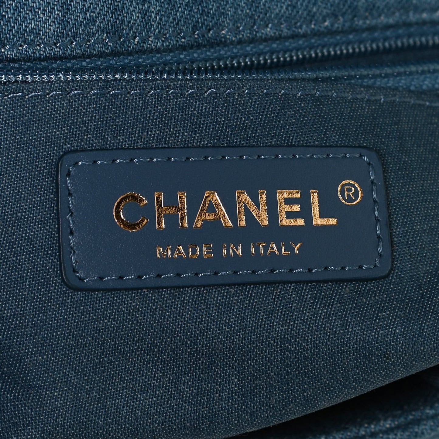Denim Quilted Mini Pearl Crush Rectangular Flap Blue