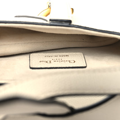 Christian Dior Grained Calfskin Mini Saddle Bag White 5 of 11