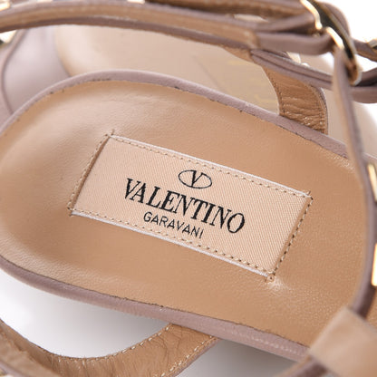 Valentino Garavani Calfskin Nappa Rockstud Ankle Strap 65mm Pumps 39 Poudre 7 of 9
