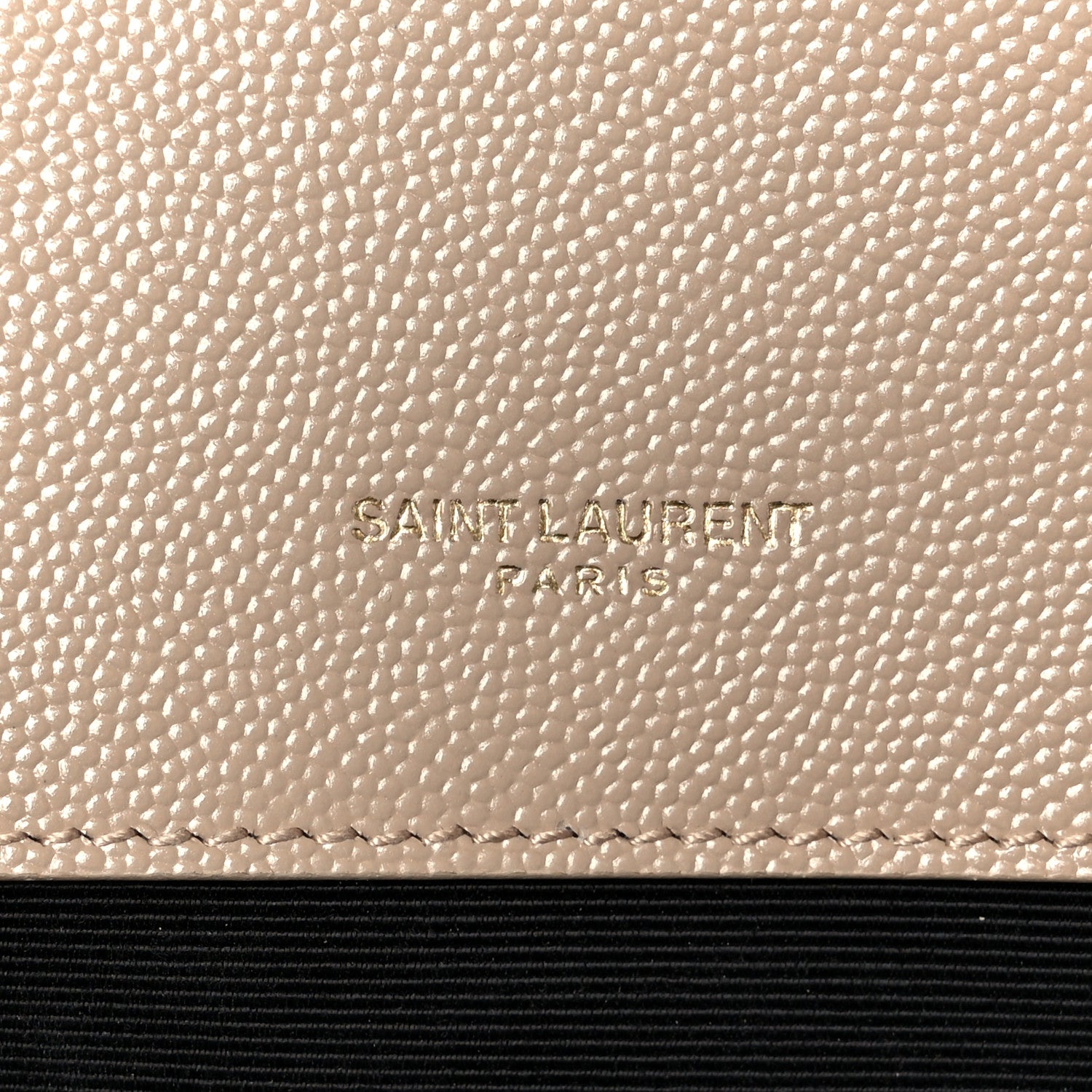 Saint Laurent Grain De Poudre Mixed Matelasse Large Triquilt Monogram Satchel Dark Beige 7 of 11