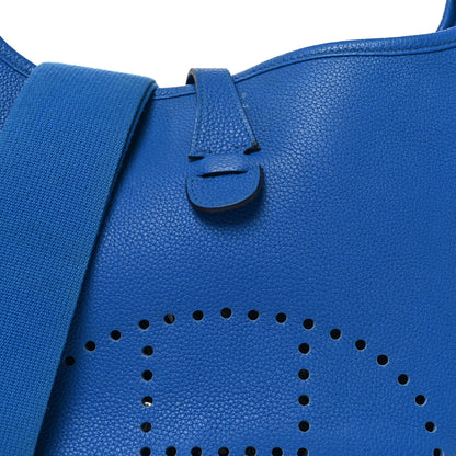 Hermes Taurillon Clemence Evelyne III PM Bleu Zellige 8 of 11