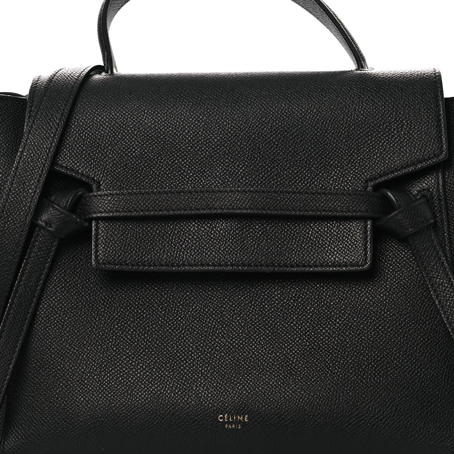 Grained Calfskin Micro Belt Bag Black