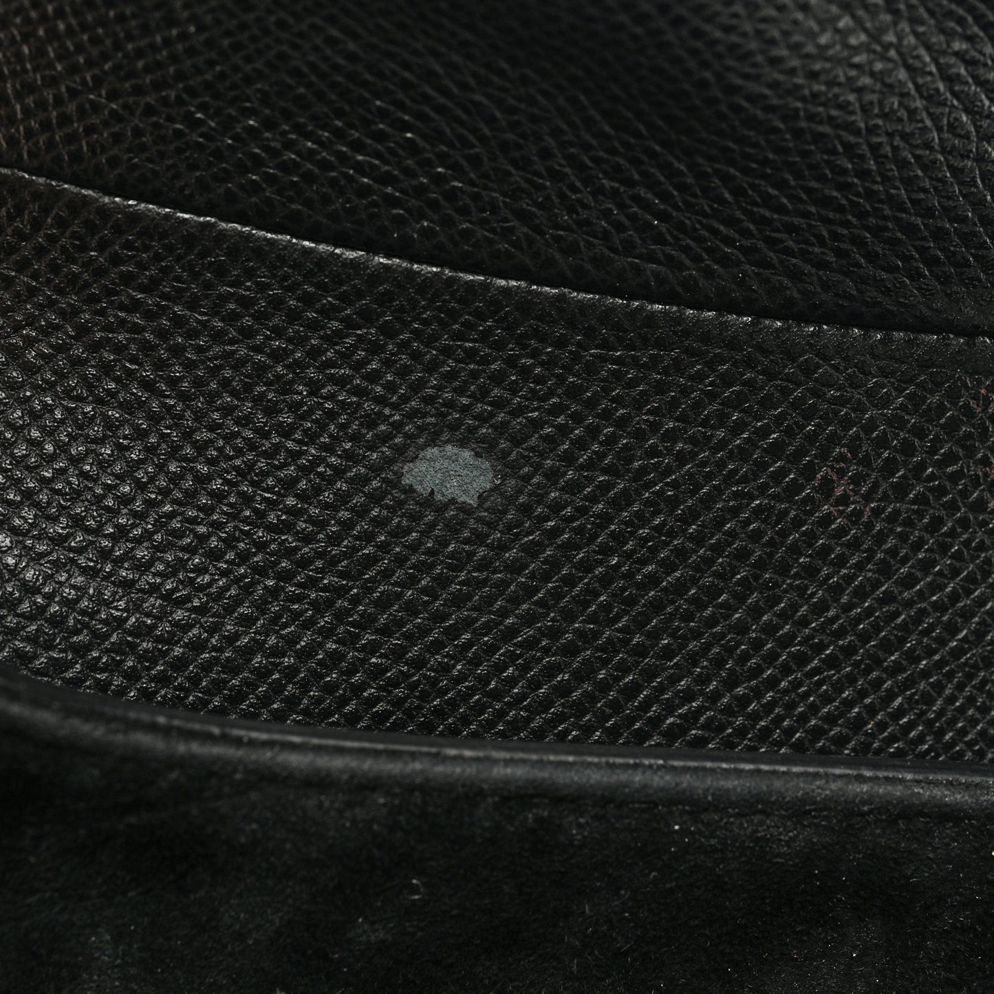 Grained Calfskin Mini Saddle Bag Black