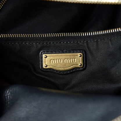 Miu Miu Vitello Medium Bow Bag Black 5 of 23