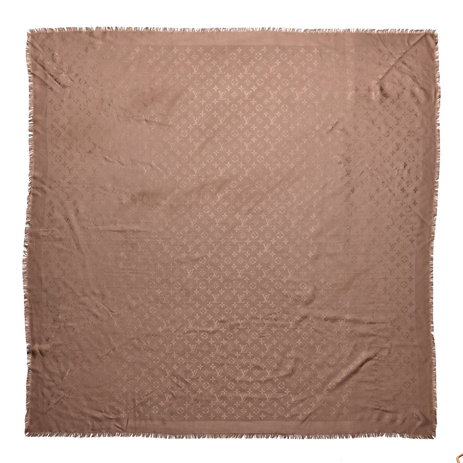 Louis Vuitton Silk Wool Monogram Shawl Dune 1 of 7