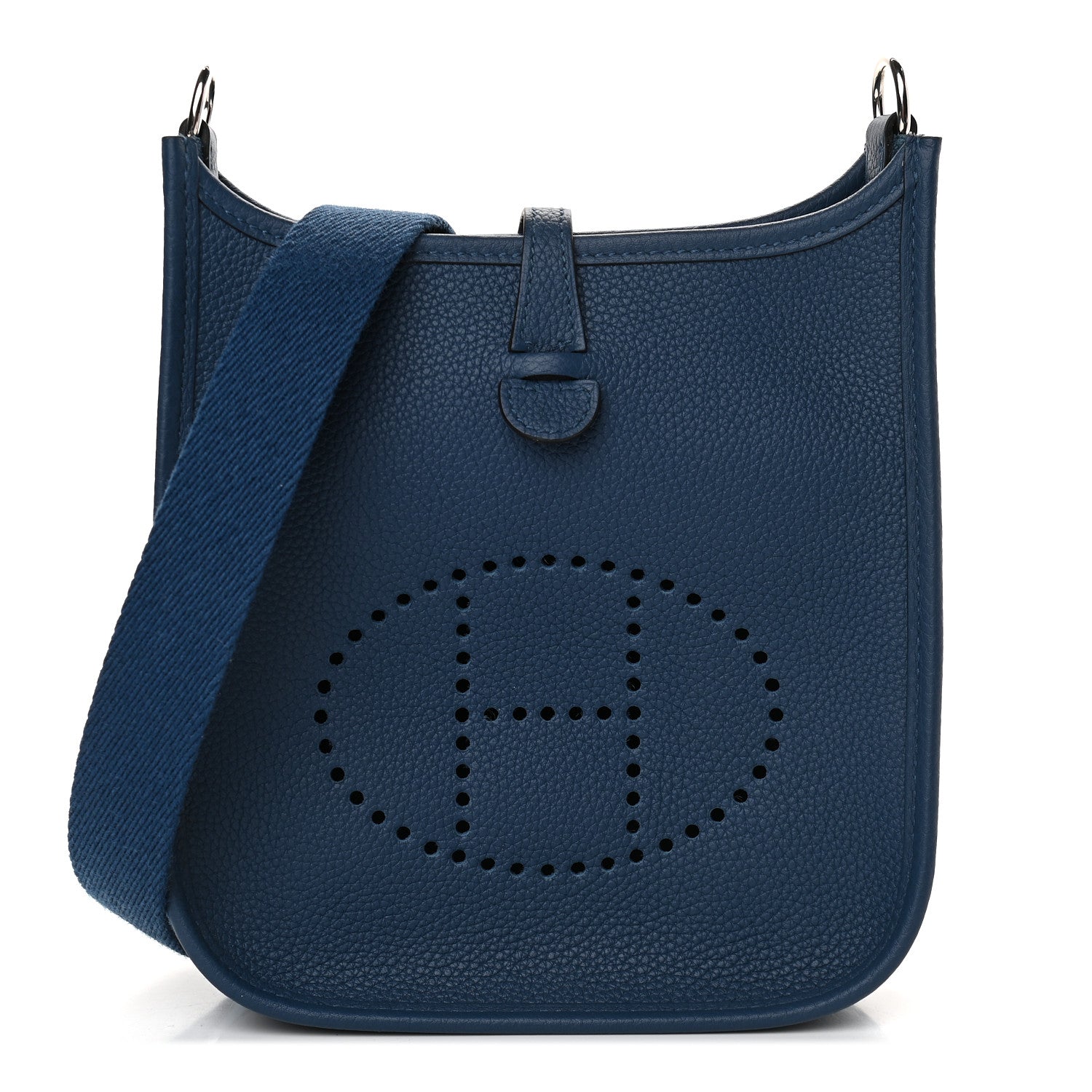Hermes Taurillon Clemence Evelyne TPM Deep Blue 1 of 9