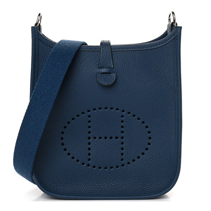 Hermes Taurillon Clemence Evelyne TPM Deep Blue 1 of 9