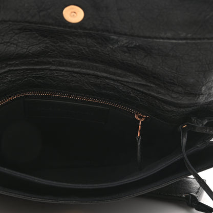 Balenciaga Agneau Giant 12 Rose Gold Hardware Envelope Clutch Black 5 of 7