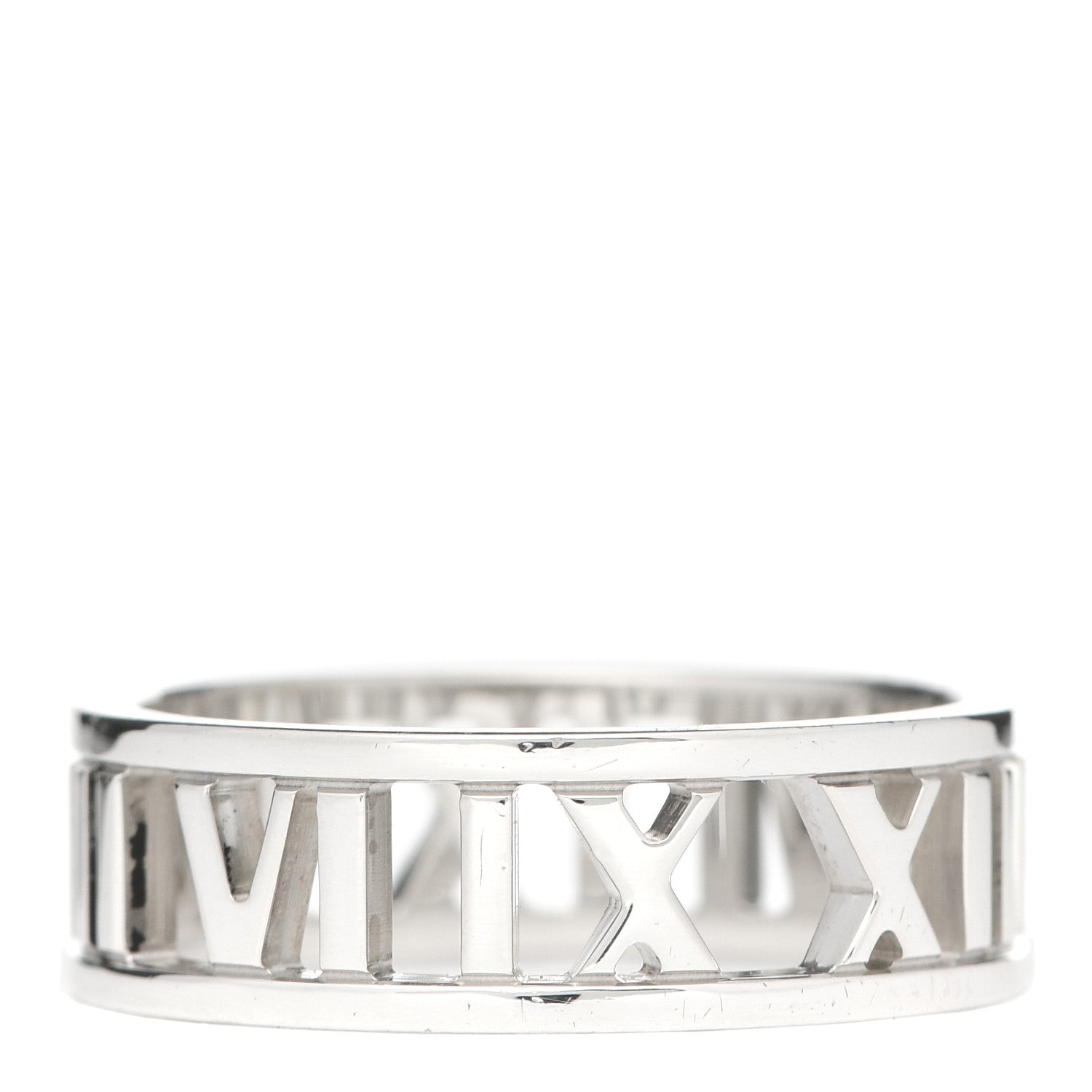 Tiffany Sterling Silver Wide Atlas Open Ring 58 8.25 1 of 5