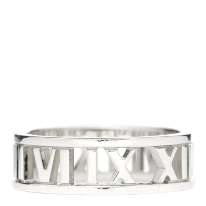 Tiffany Sterling Silver Wide Atlas Open Ring 58 8.25 1 of 5