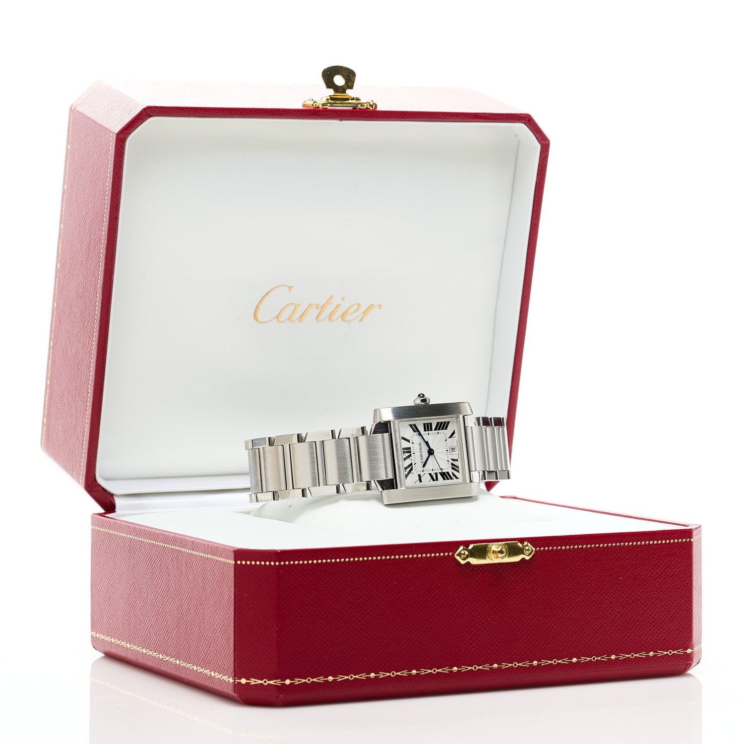 Cartier Stainless Steel 28mm Tank Francaise Automatic Watch 5 of 5