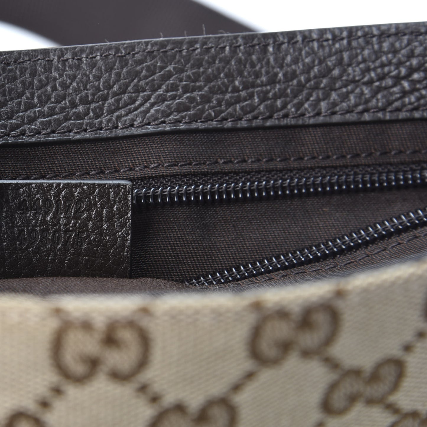 Monogram Flap Messenger Bag Beige Dark Brown