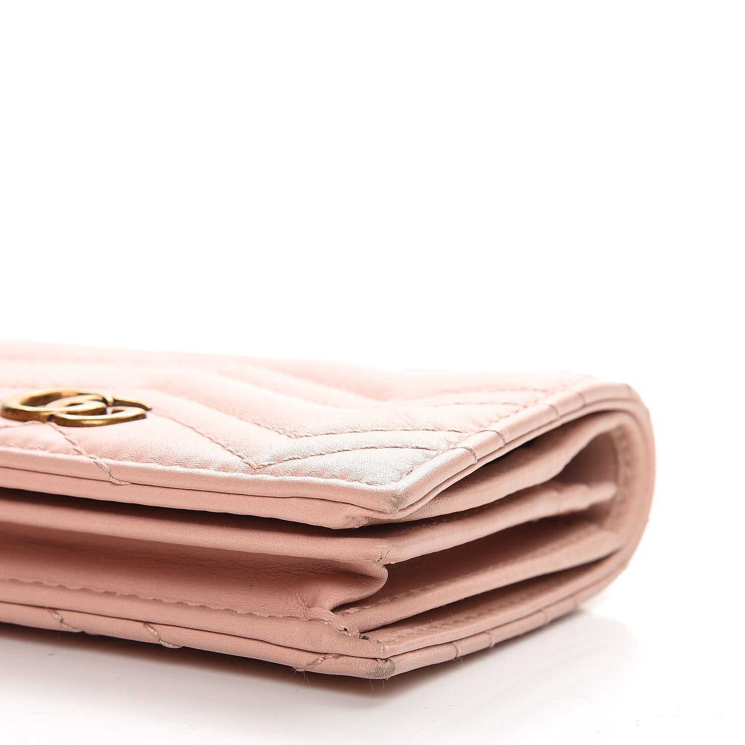 Gucci Calfskin Matelasse GG Marmont Card Case Perfect Pink 9 of 12