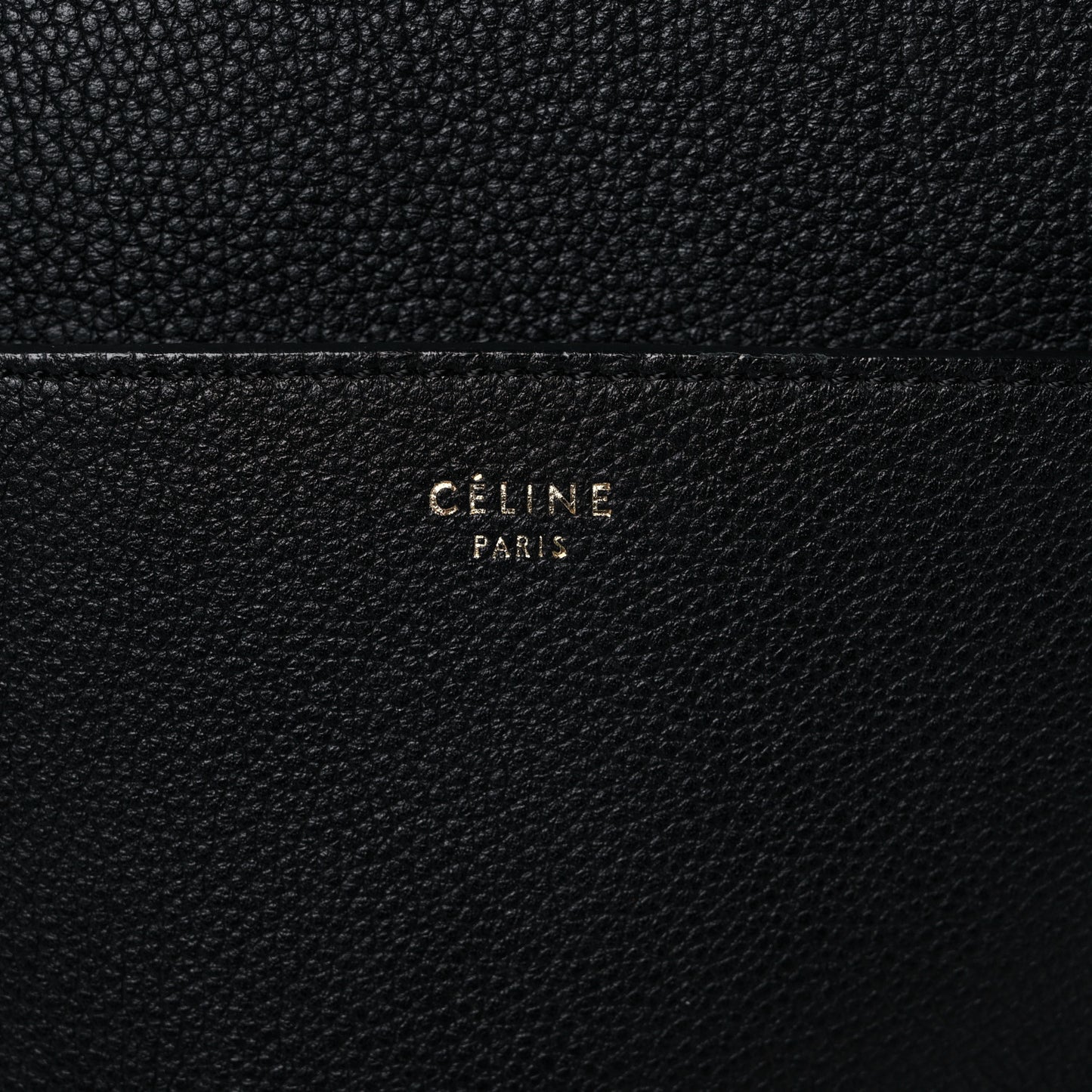 Soft Grained Calfskin Sangle Bucket Bag Black