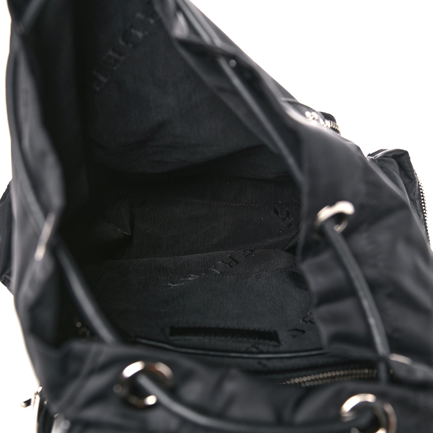 Nylon Medium Rucksack Backpack Black