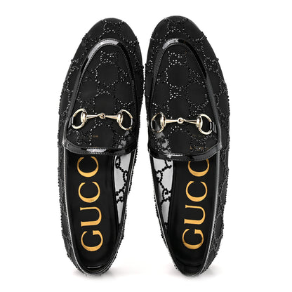 Gucci Tela Retino Kid Scamosciato Crystal GG Monogram Jordaan Loafer 35.5 Black 2 of 9