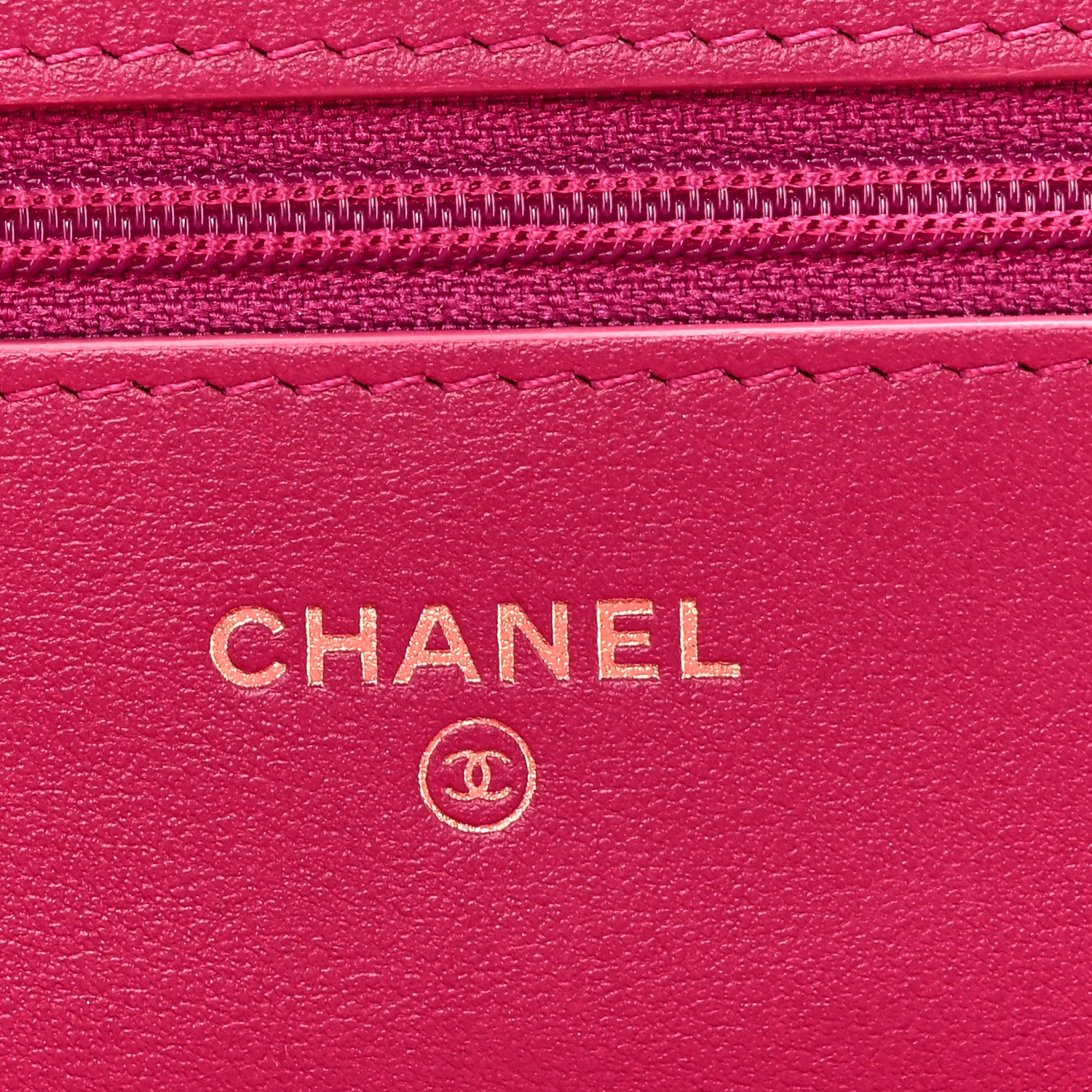Chanel Caviar Quilted Boy Wallet On Chain WOC Fuchsia 6 of 12