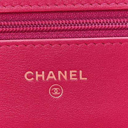 Chanel Caviar Quilted Boy Wallet On Chain WOC Fuchsia 6 of 12