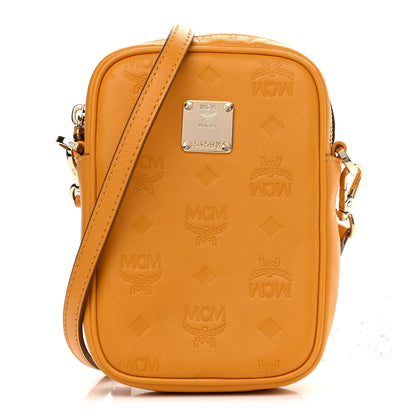 MCM Visetos Stark Original Crossbody Bag Yellow 1 of 10