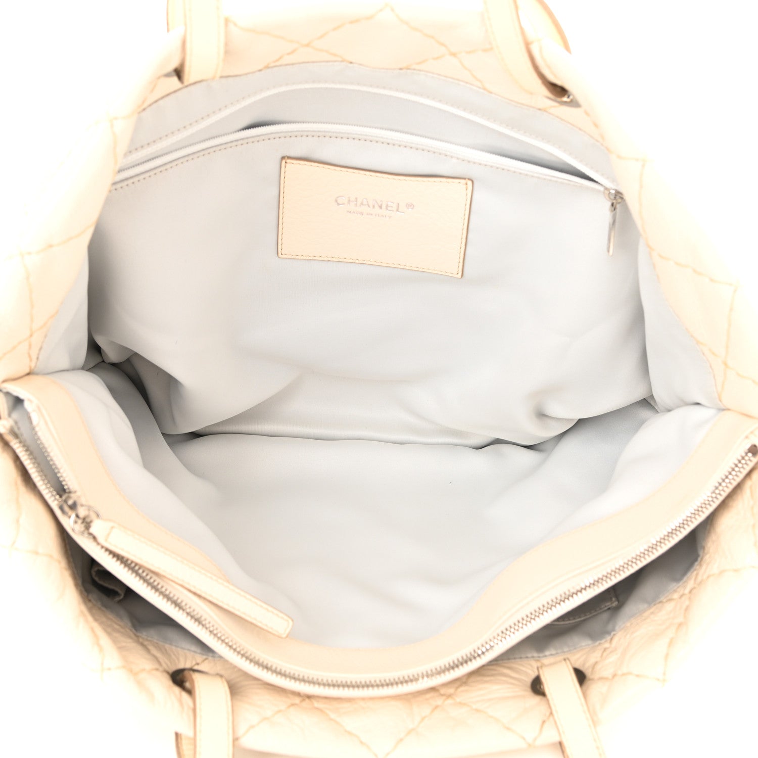 Chanel Glazed Calfskin Large On The Road Tote Beige Clair 6 of 12