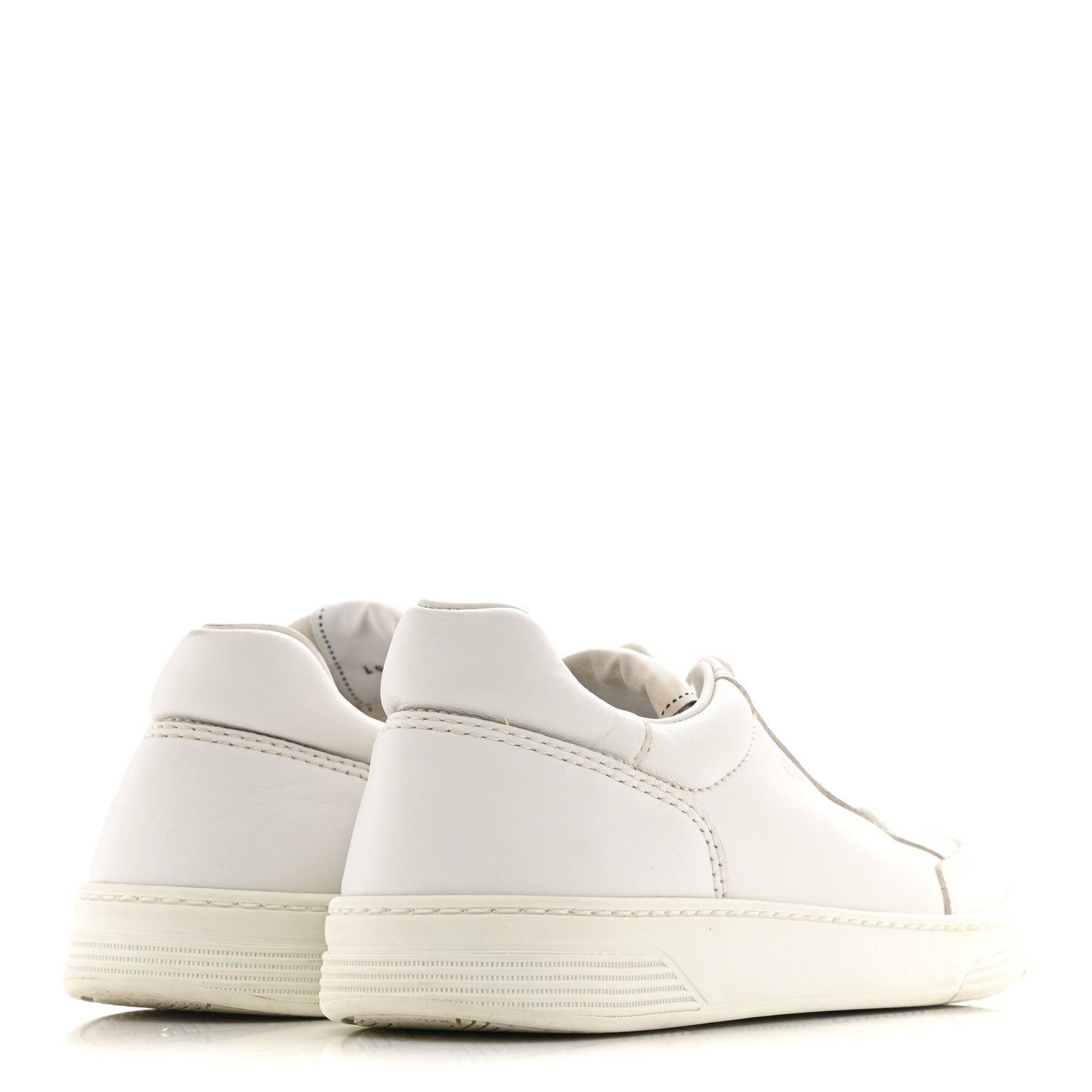 Chanel Calfskin Womens CC Logo Sneakers 38.5 White 5 of 12