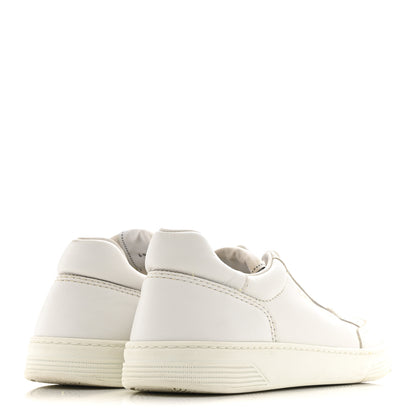 Chanel Calfskin Womens CC Logo Sneakers 38.5 White 5 of 12
