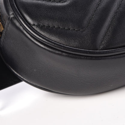 Gucci Calfskin Matelasse GG Marmont Belt Bag 95 38 Black 9 of 12