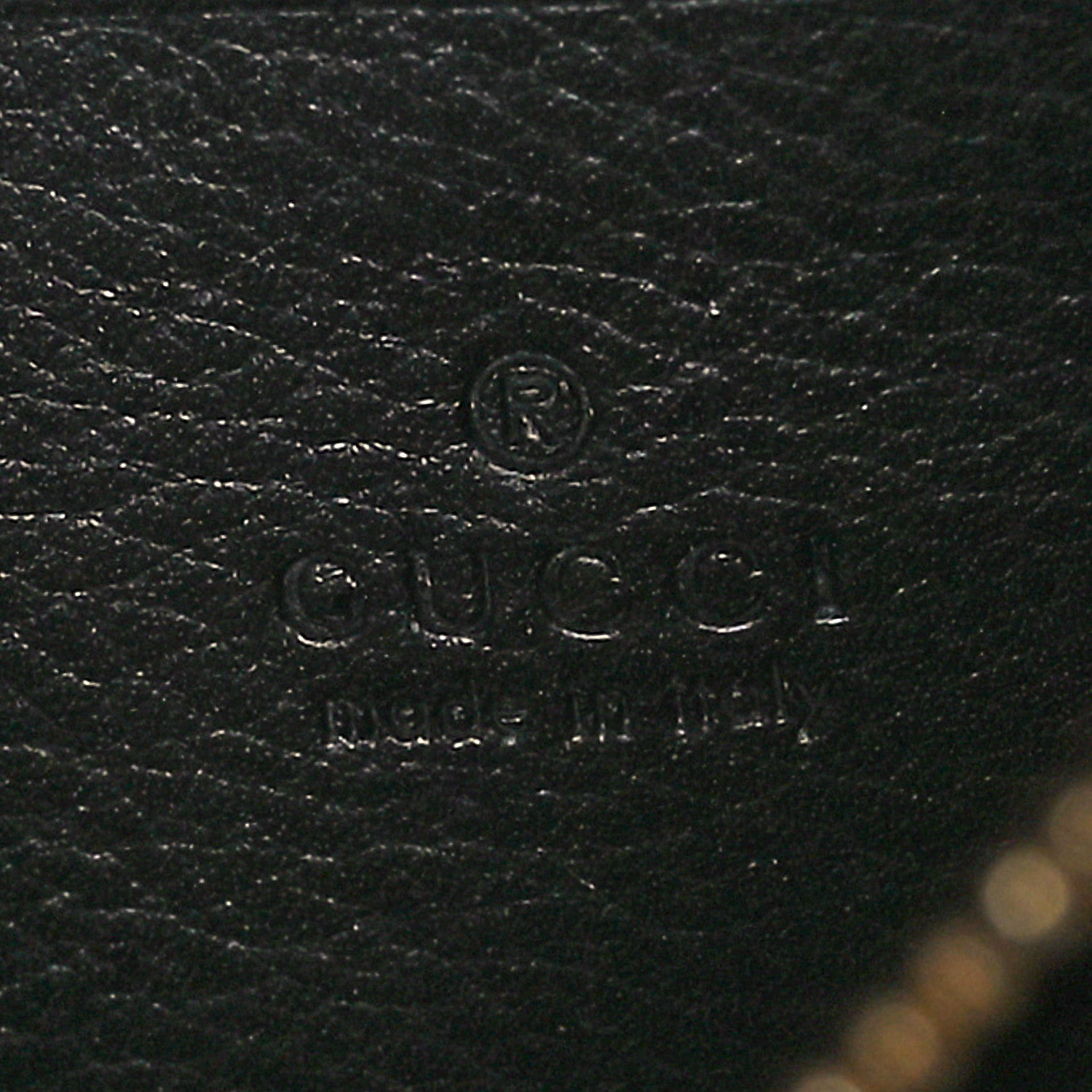 Gucci Roxy Calfskin Medium Blondie Chain Wallet Black 6 of 11