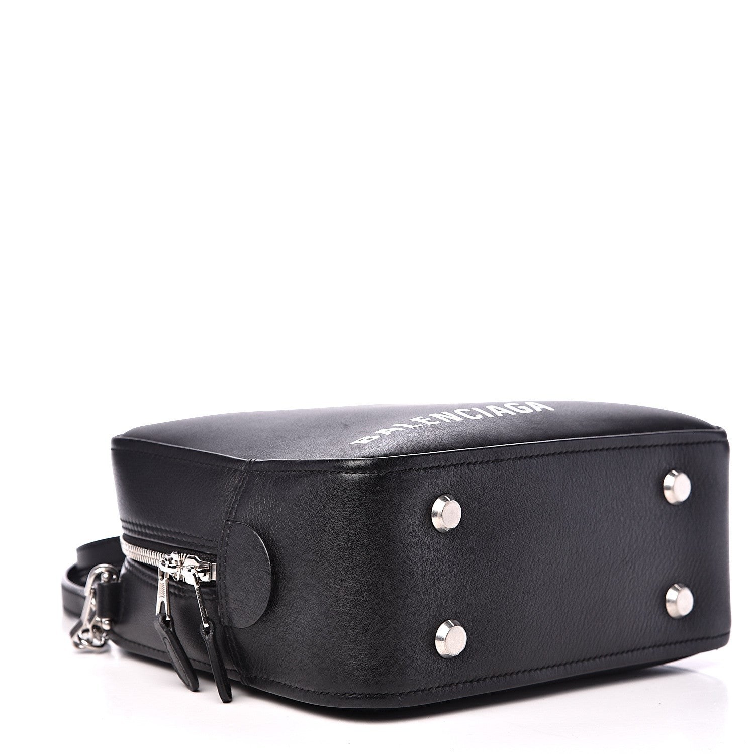 Balenciaga Shiny Day Calfskin XS Triangle Square Bag Black 3 of 10