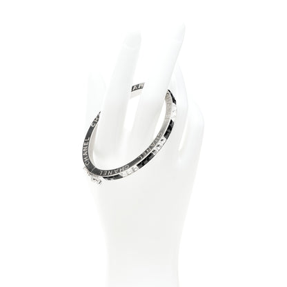 Chanel Crystal Baguette Bangle Silver Black 2 of 6