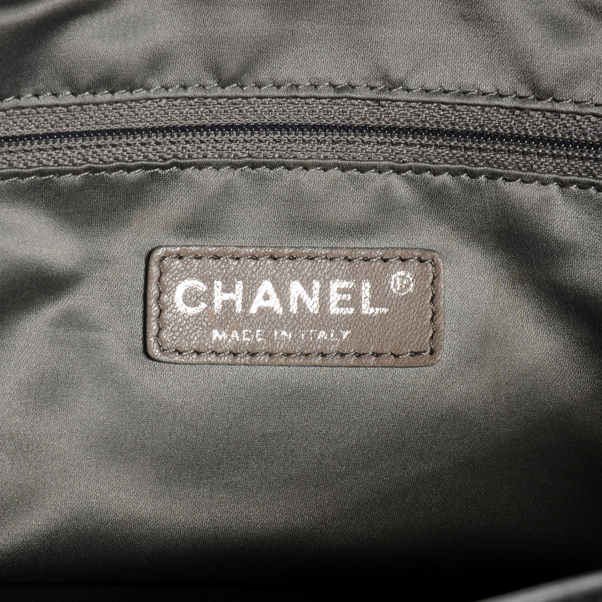 Chanel Leather Modern Chain Shopper Tote Black 6 of 8