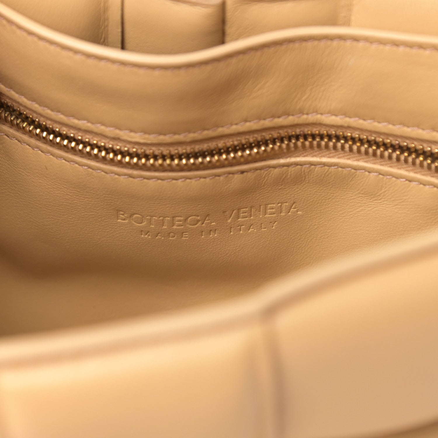 Bottega Veneta Lambskin Maxi Intreccio Padded Chain Cassette Crossbody Bag Almond 6 of 11
