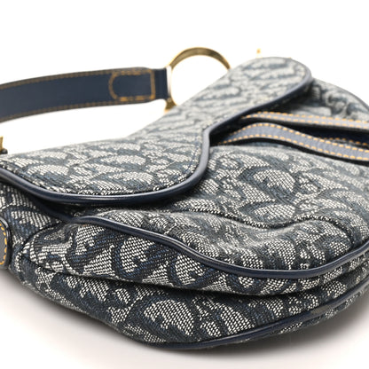 Christian Dior Monogram Saddle Bag Blue 9 of 10