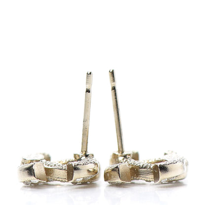 Chanel Crystal CC Earrings Gold 3 of 5