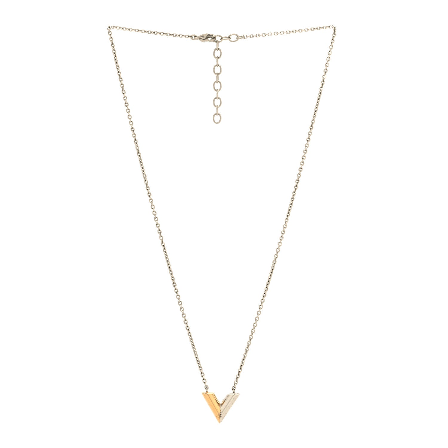 Louis Vuitton Essential V Necklace Silver 3 of 6