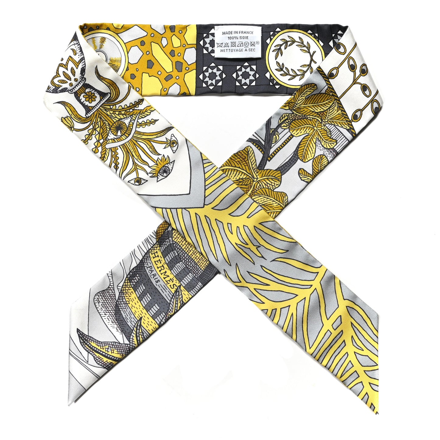 Silk La Danse Des Amazones Twilly Gris White Gold