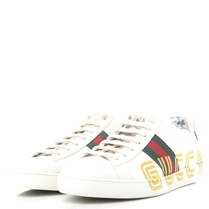 Gucci X SEGA Calfskin Ayers Web Guccy Womens Ace Sneakers 37.5 White 3 of 11
