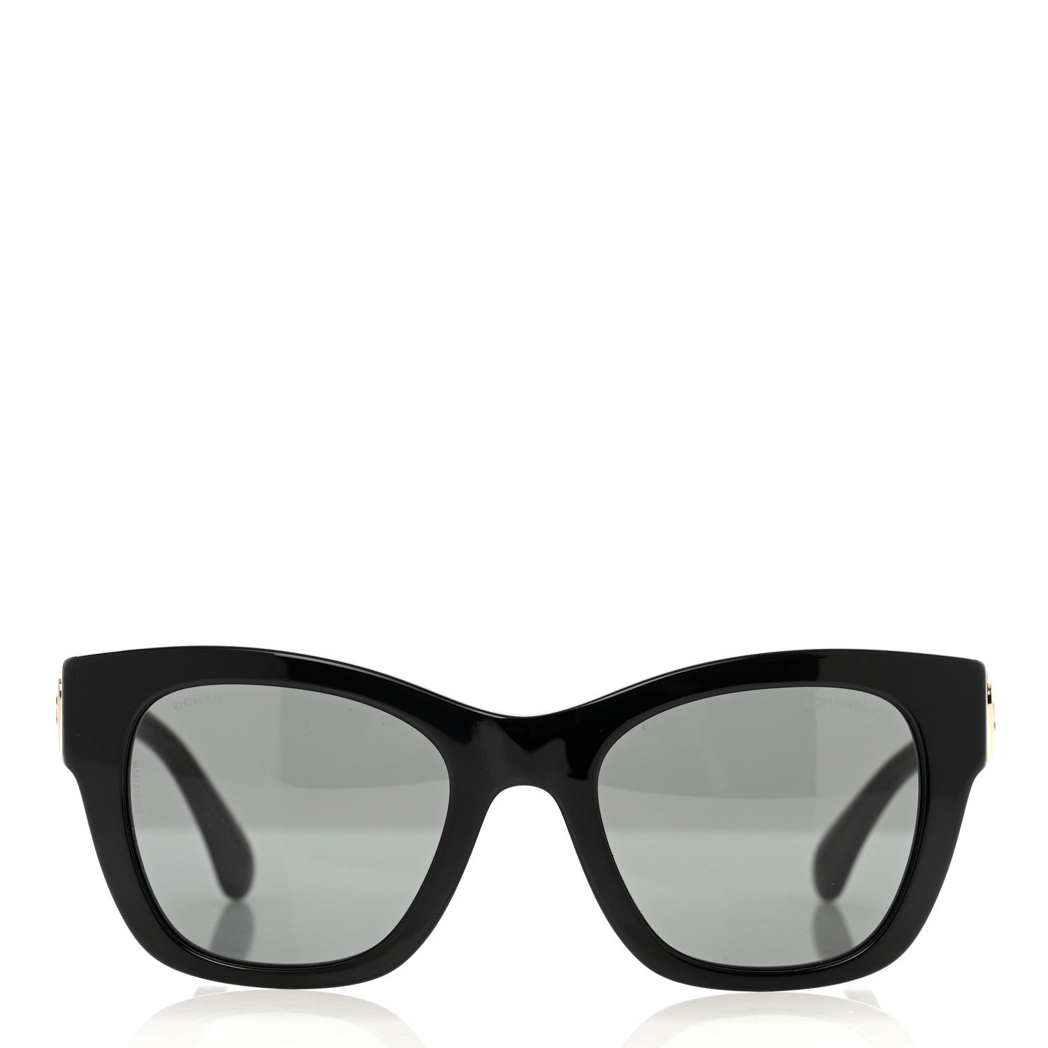Chanel Acetate Square CC Heart Sunglasses 5478-A Black 2 of 9