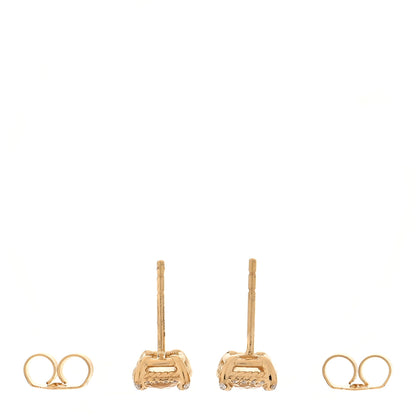 David Yurman 18K Yellow Gold Diamond Citrine 5mm Chatelaine Pave Bezel Stud Earrings 3 of 4